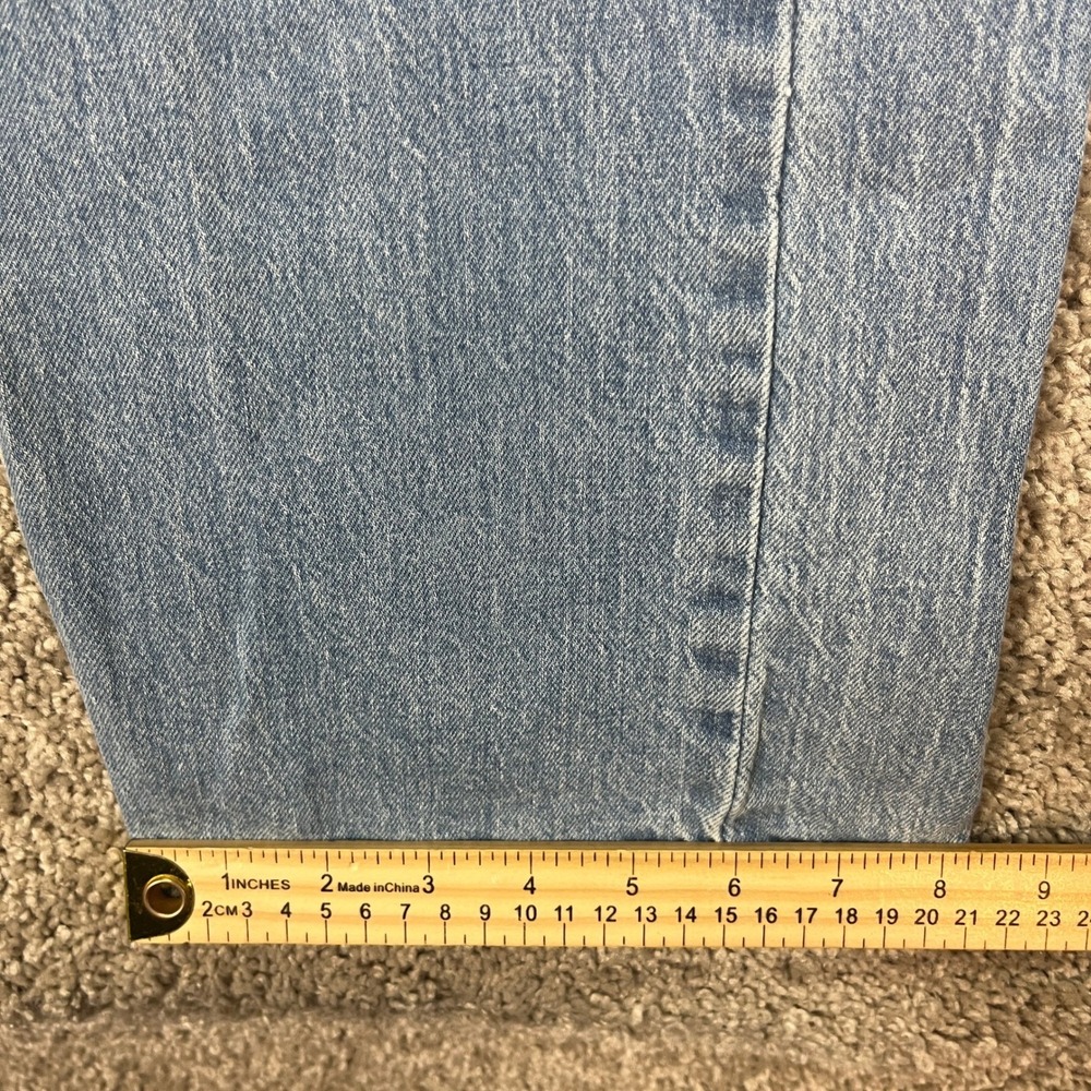 Levi Strauss 505 Jeans Mens W36 L34 Light Wash Straight Fit Denim Pants - Picture 13 of 14